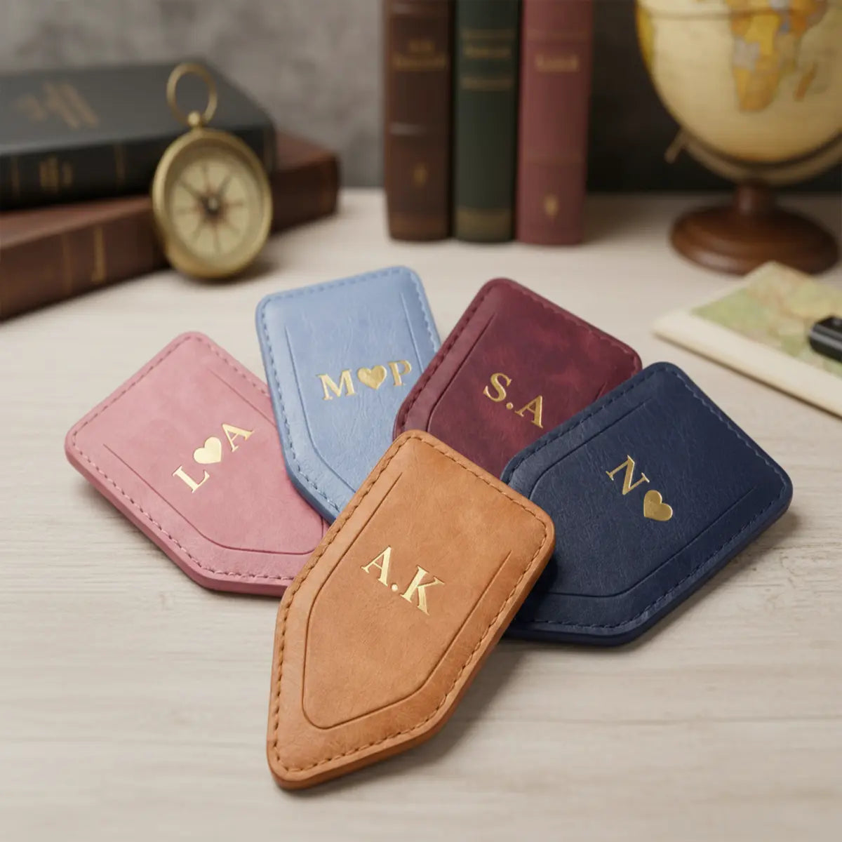 Personalized Vegan Leather Bookmark