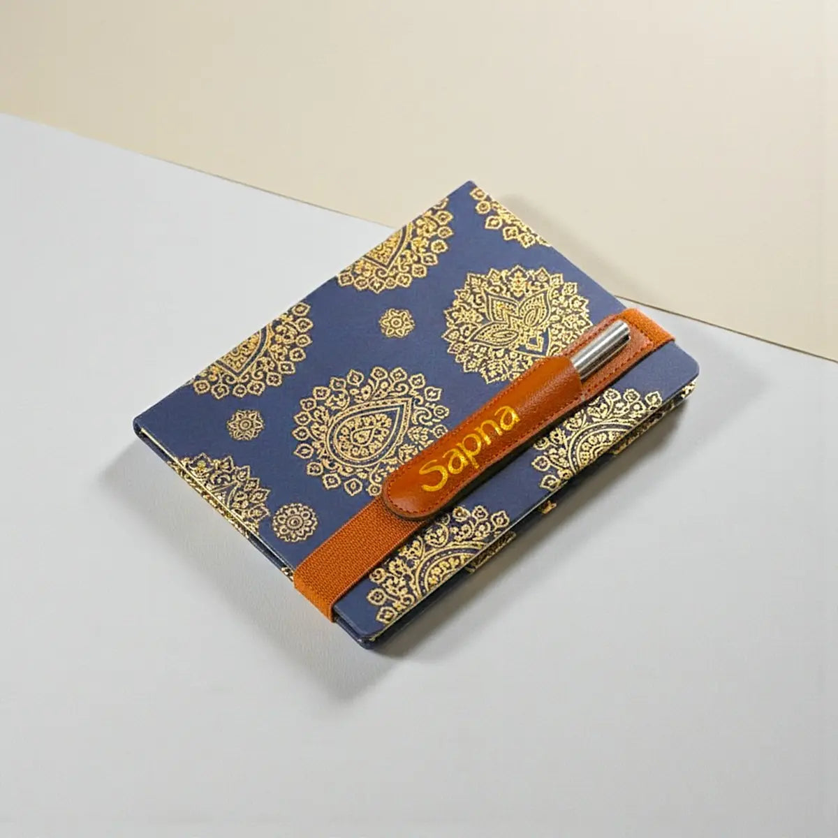 Personalized Vegan Leather Bookmark with Pen Holder Set of 5