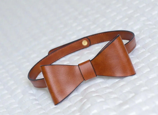 Vegan Leather Bow Tie - Gift for Him