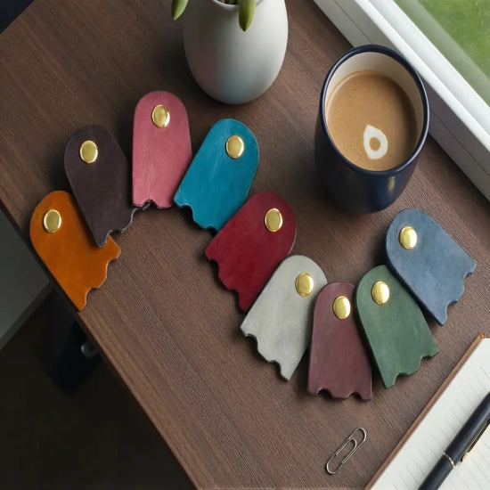 Vegan Leather Cable Organizer, Cord & Charger Holder