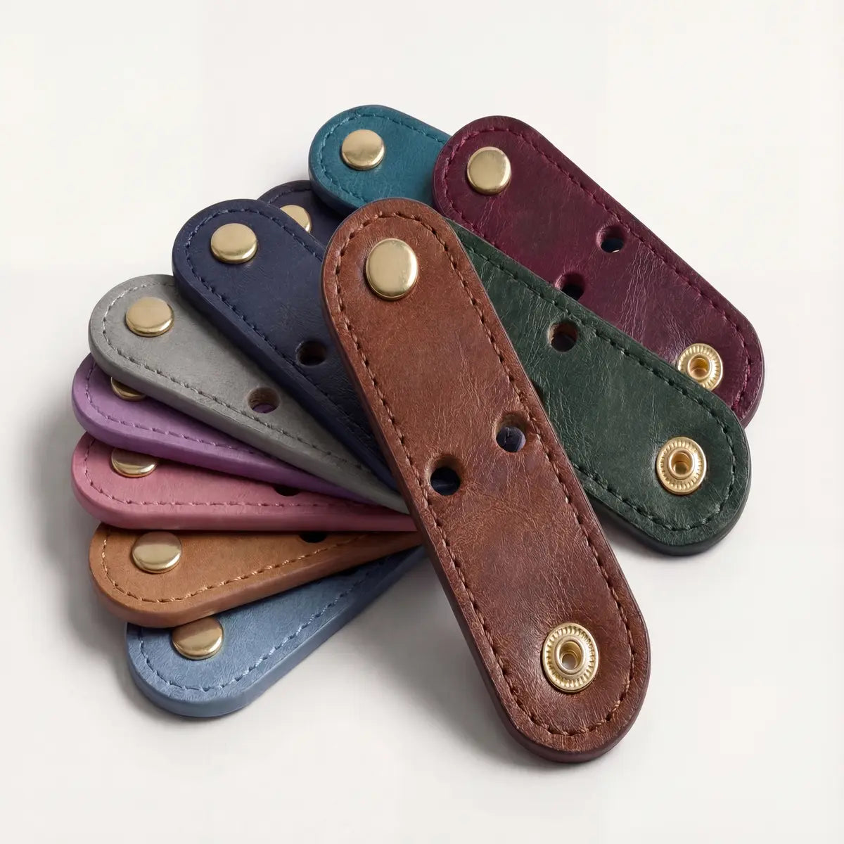 Vegan Leather Cable Organizer, Cord & Charger Holder