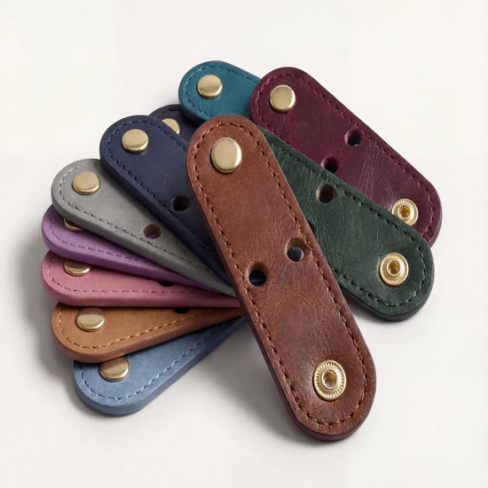 Vegan Leather Cable Organizer, Cord & Charger Holder