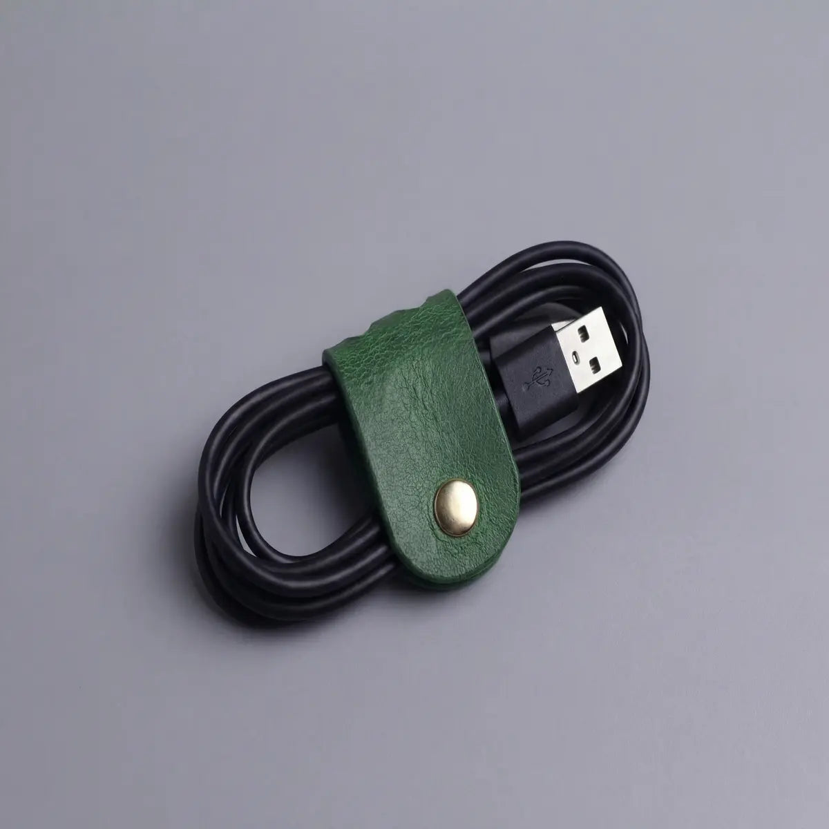 Vegan Leather Cable Organizer, Cord & Charger Holder