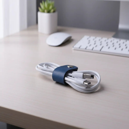 Vegan Leather Cable Organizer