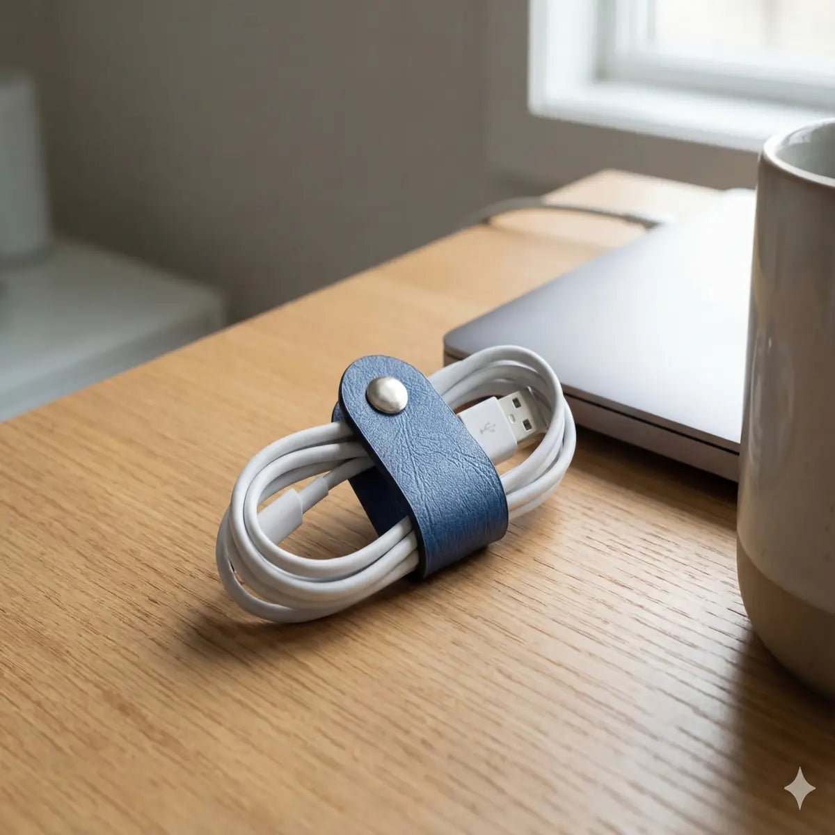 Vegan Leather Cable Organizer