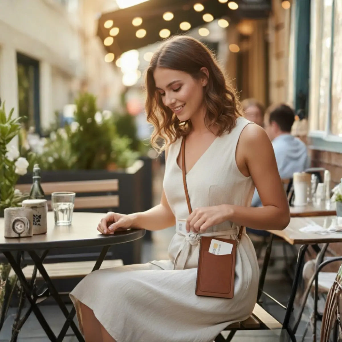 Personalized Vegan Leather Crossbody Phone Bag