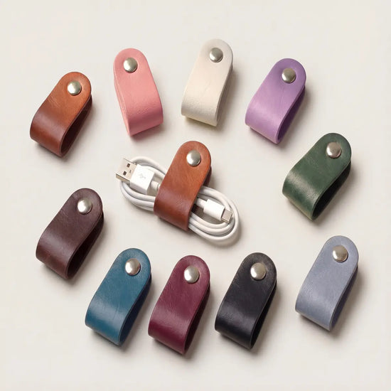 Vegan Leather Cable Organizer