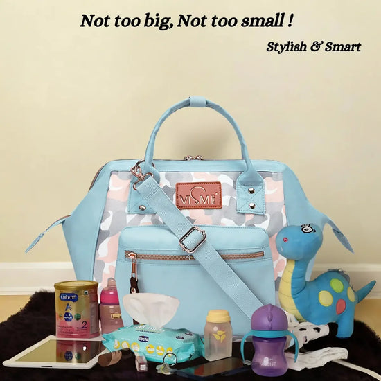 turquoise-mini-diaper-bag-for-moms-vismintrend-lightweight-baby-bag