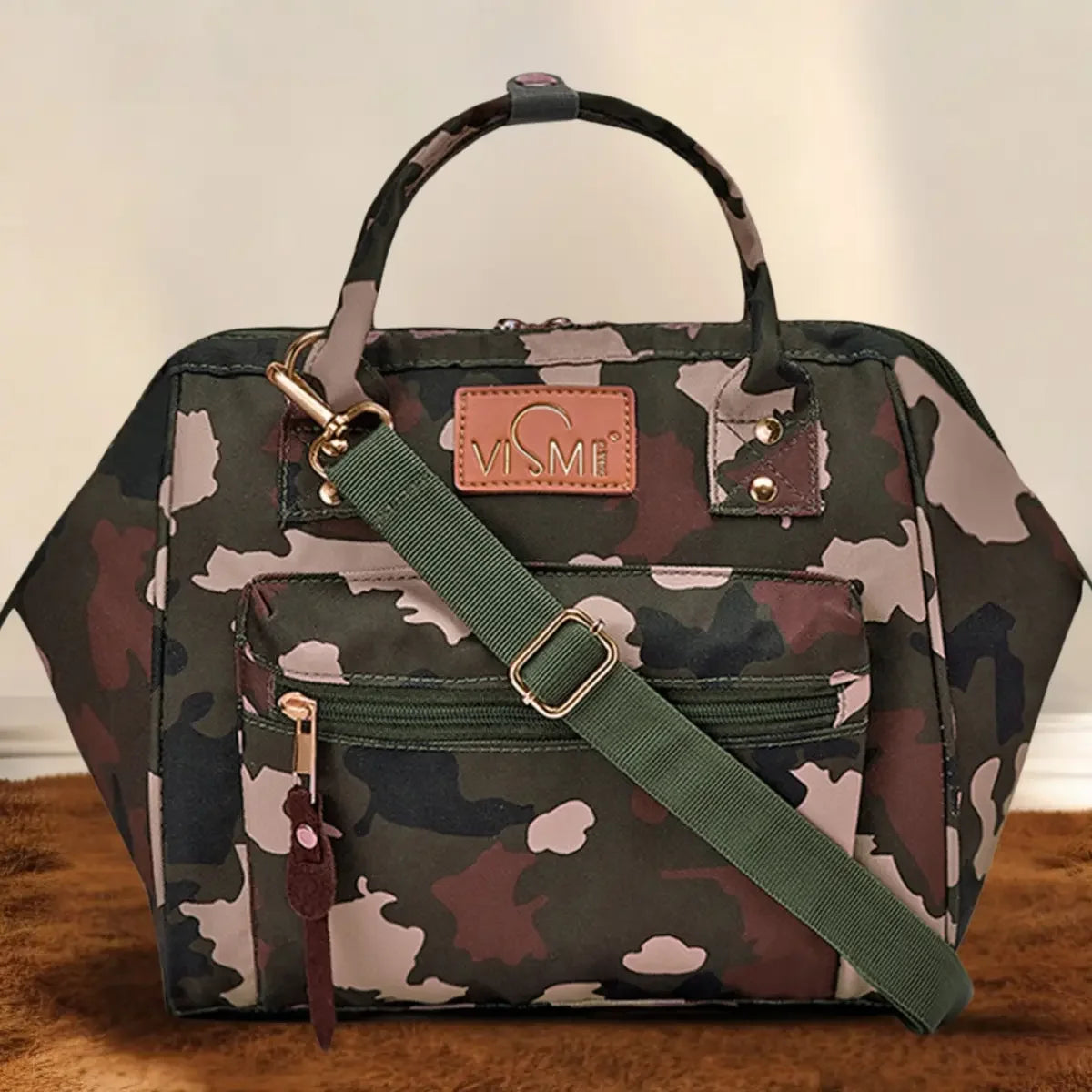 itsy-bitsy-mini-diaper-bag-green-front-view-vismiintrend