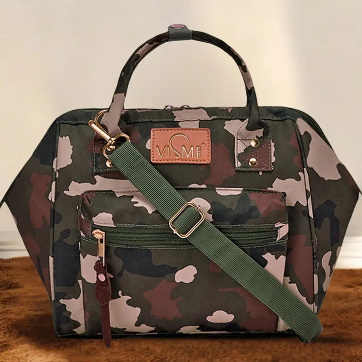 itsy-bitsy-mini-diaper-bag-green-front-view-vismiintrend