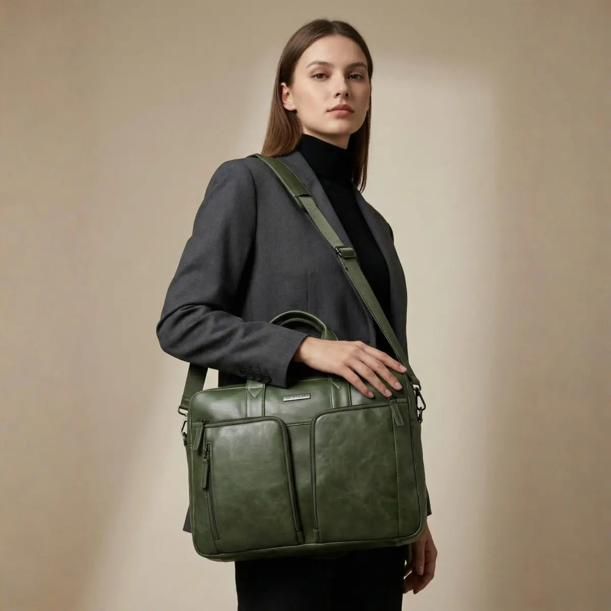 Timeless Orbit Laptop Bag - Olive Green