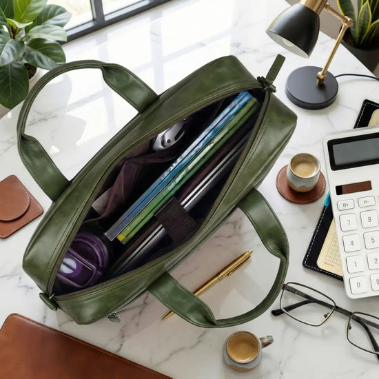 Timeless Orbit Laptop Bag - Olive Green
