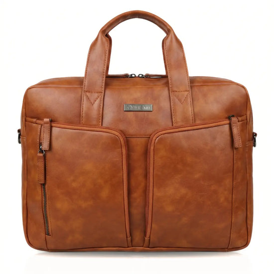 Timeless Orbit Laptop Messenger Bag - Tan