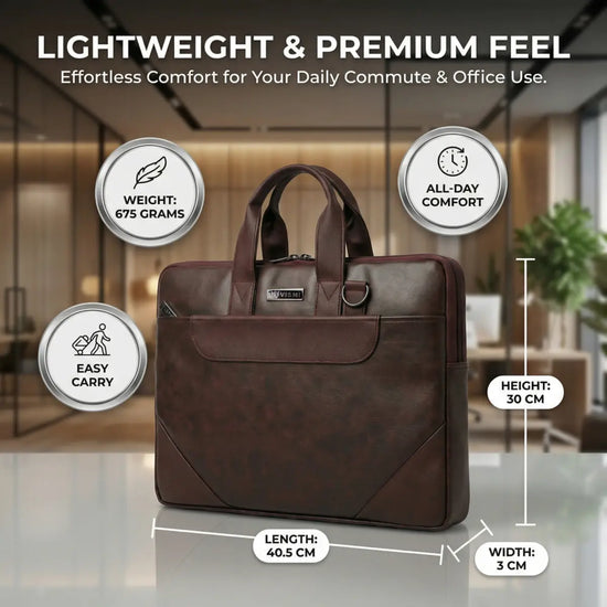 Summit Proline Laptop Messenger Bag - Coffee Brown