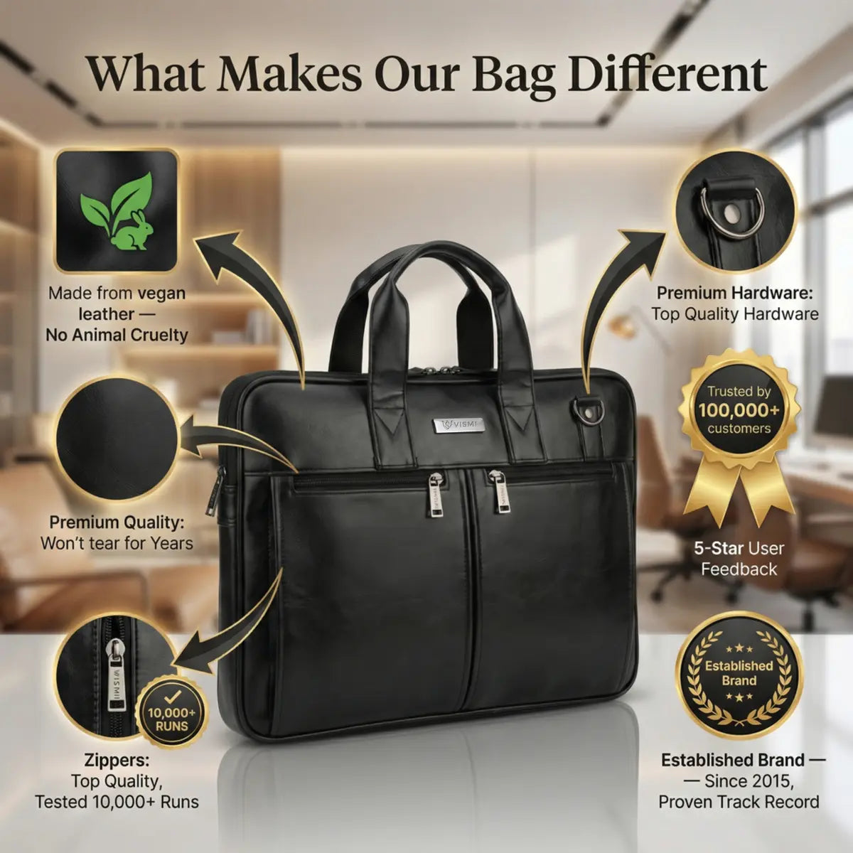 Timeless Neo Laptop Bag - Black