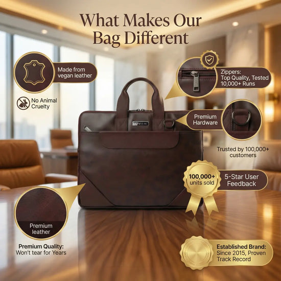 Summit Proline Laptop Messenger Bag - Coffee Brown