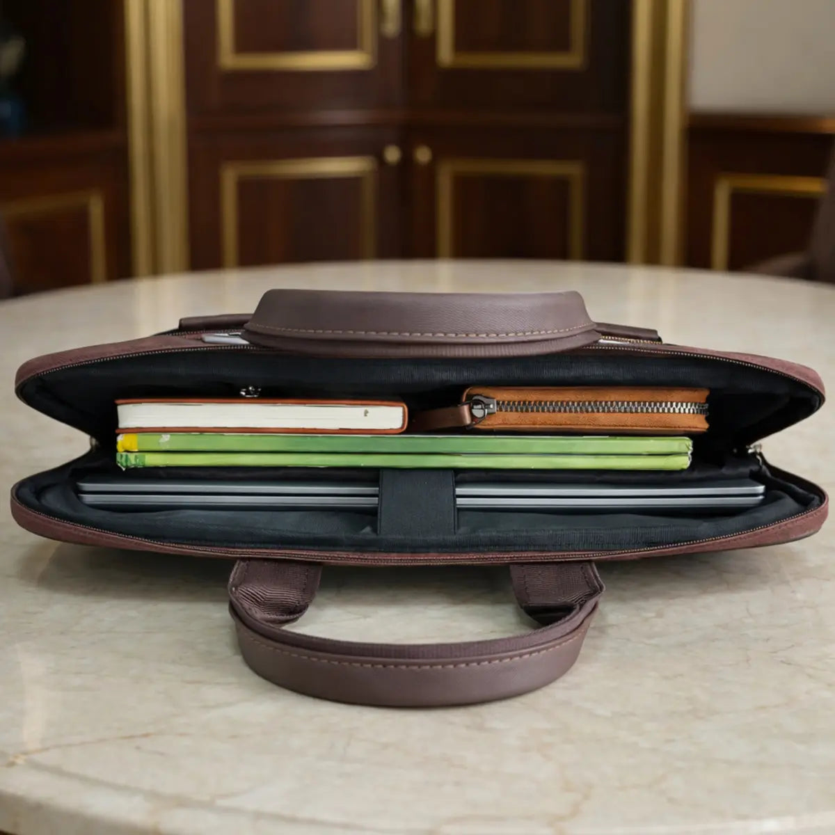 Summit Proline Laptop Messenger Bag - Coffee Brown