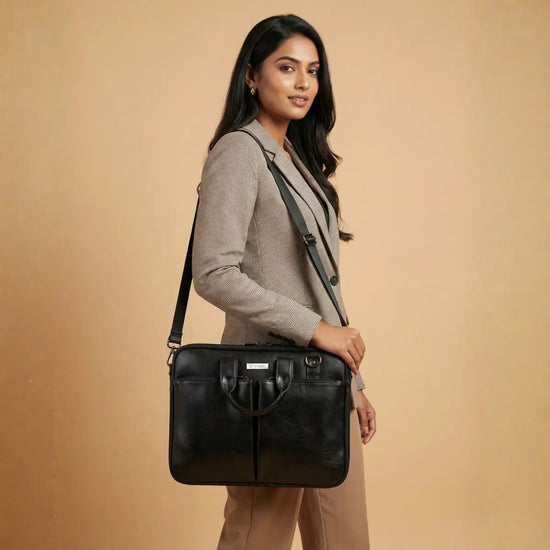 Timeless Monarch Laptop Messenger Bag - Black