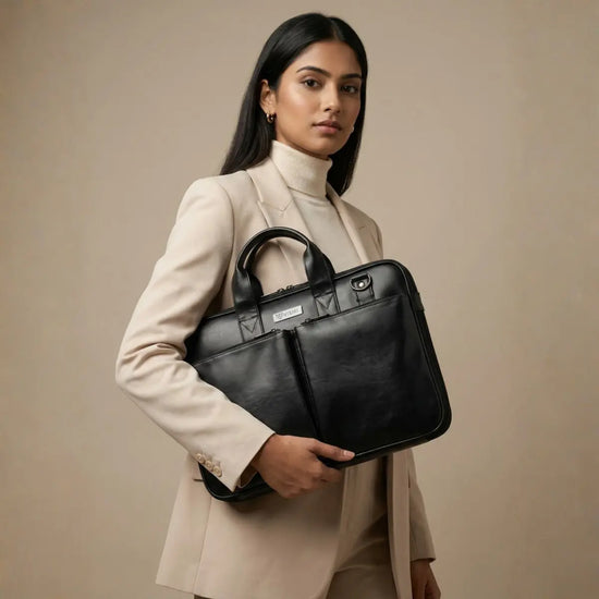 Timeless Monarch Laptop Messenger Bag - Black