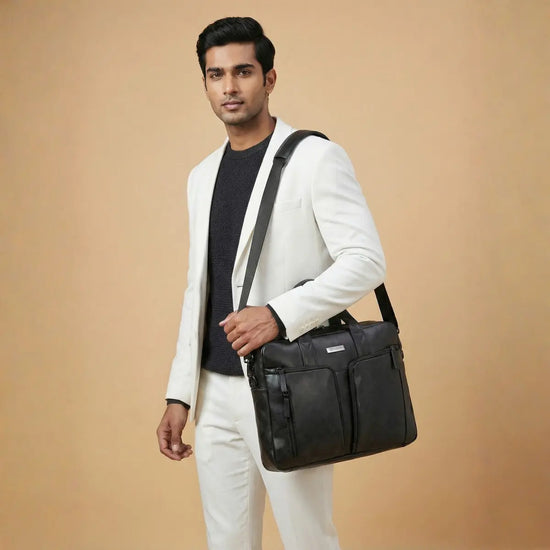 Timeless Orbit Laptop Messenger Bag - Black
