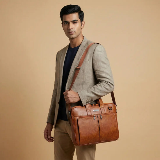 Timeless Neo Laptop Bag - Tan