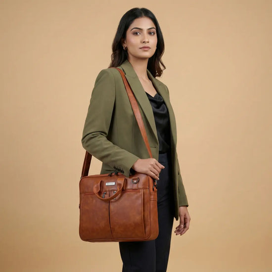 Timeless Neo Laptop Bag - Tan