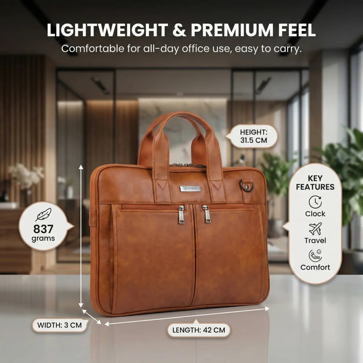 Timeless Neo Laptop Bag - Tan