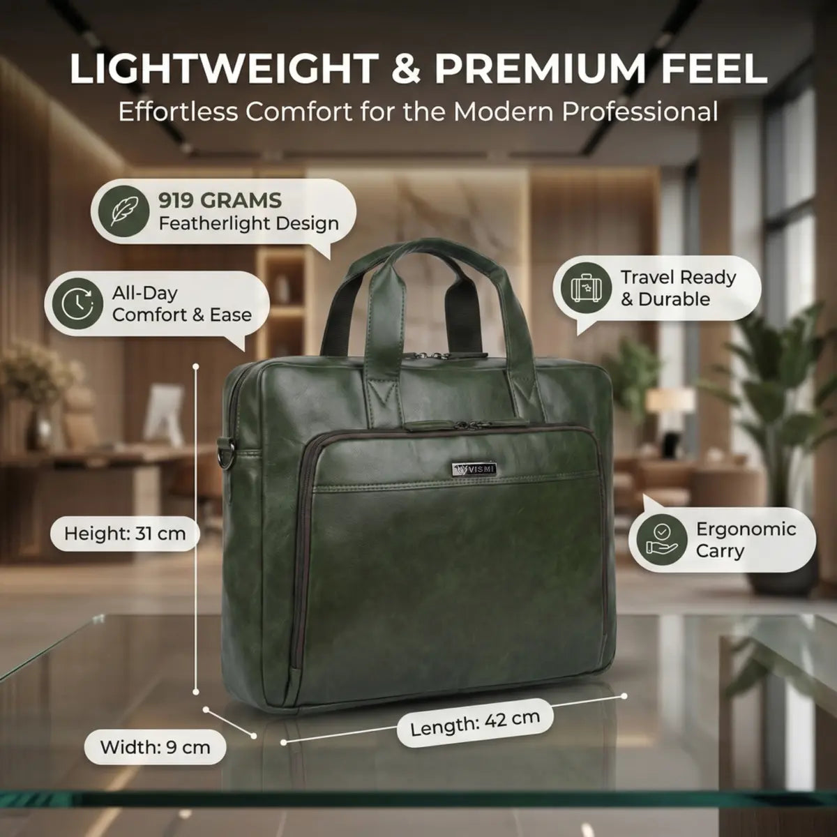 Legacy Laptop Messenger Bag- Olive Green