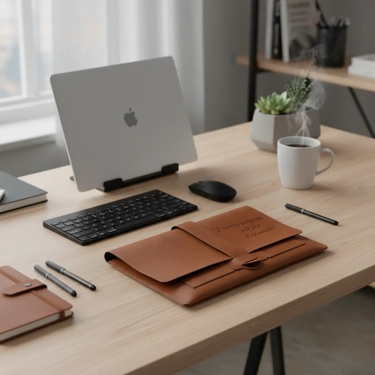Personalized Vegan Leather Laptop Sleeve