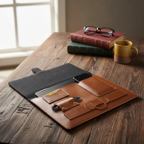 Personalized Vegan Leather Laptop Sleeve