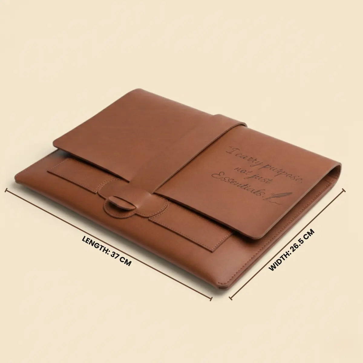 Personalized Vegan Leather Laptop Sleeve