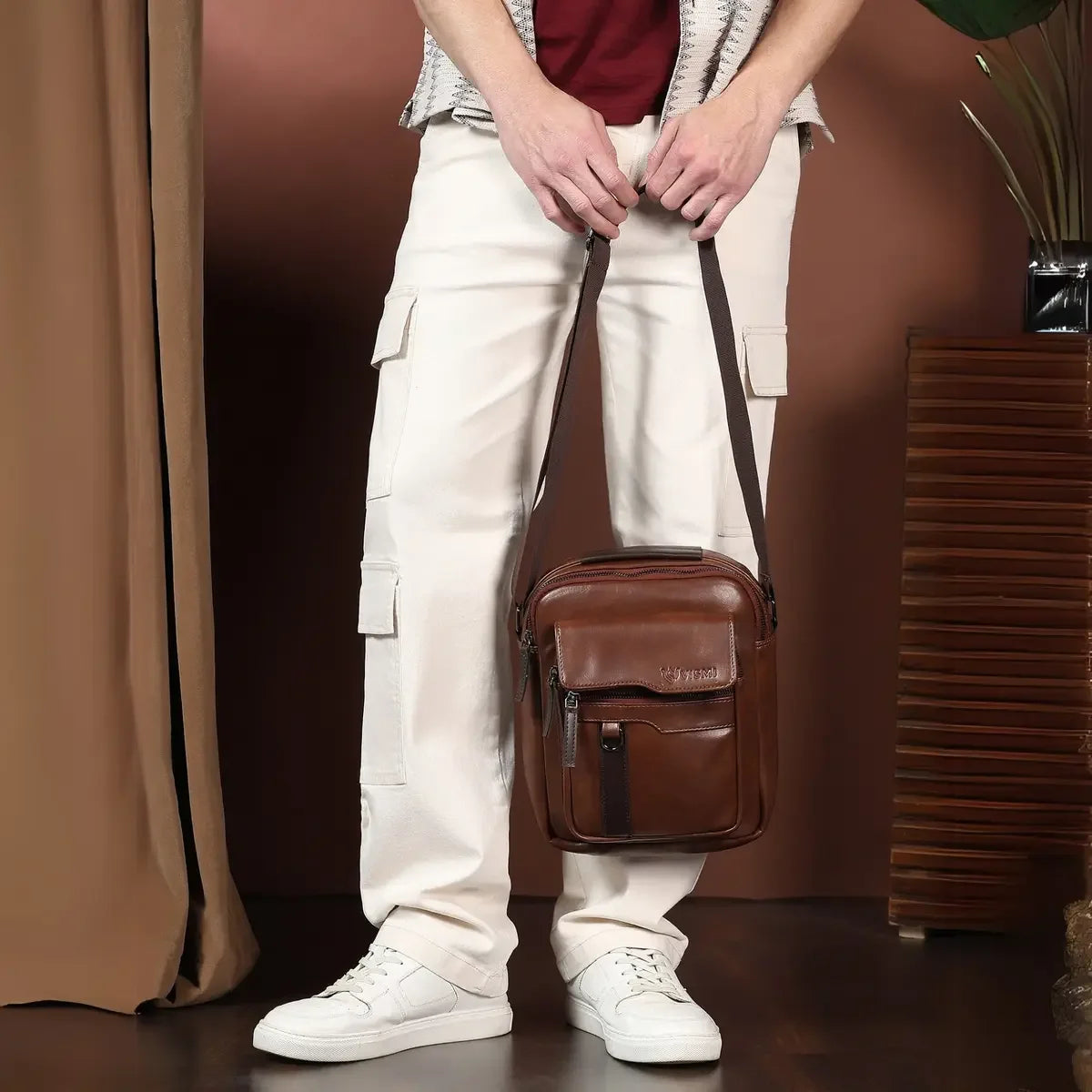 timeless-alpha-messenger-bag-olive-green-side-view