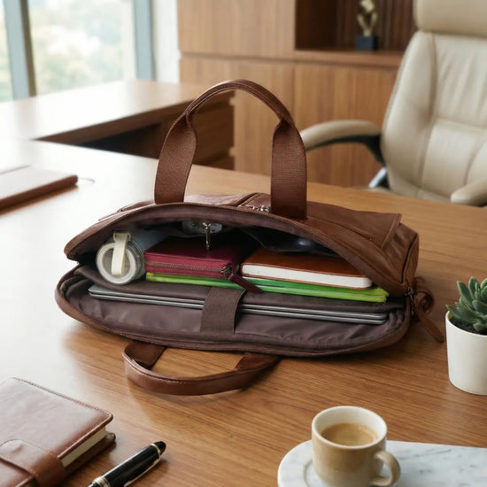 Timeless Neo Laptop Bag - Coffee Brown