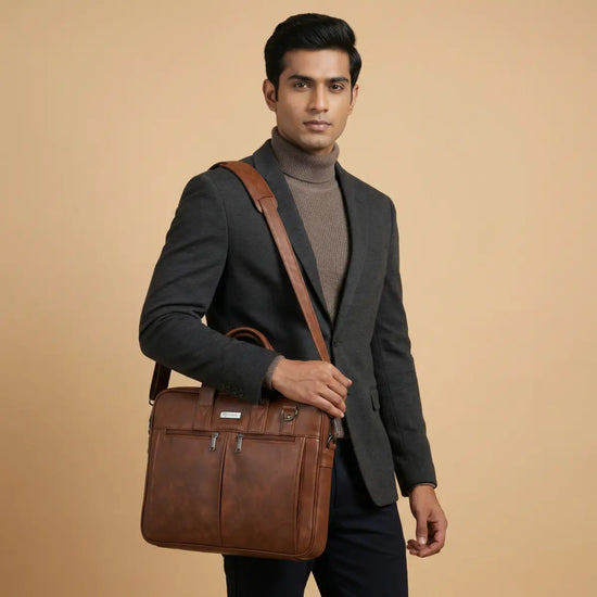 Timeless Neo Laptop Bag - Coffee Brown