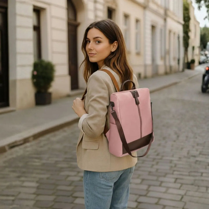 Timeless Aura Women Backpack Handbag - Blush Pink