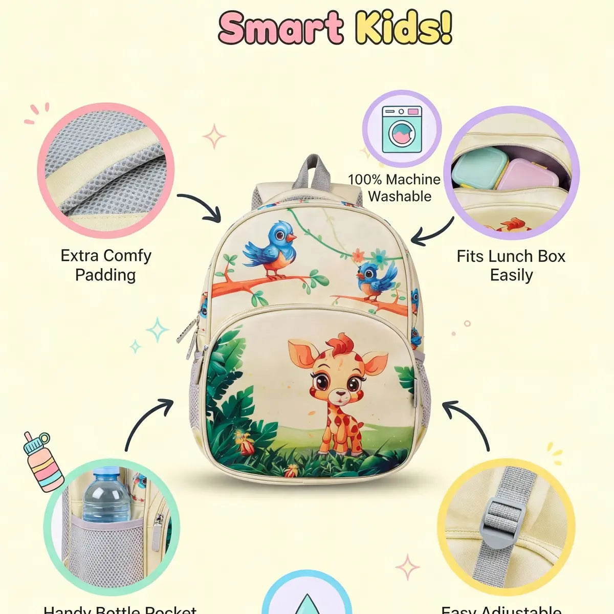 Everyday Essentials Pre School Bag - Safari Jungle