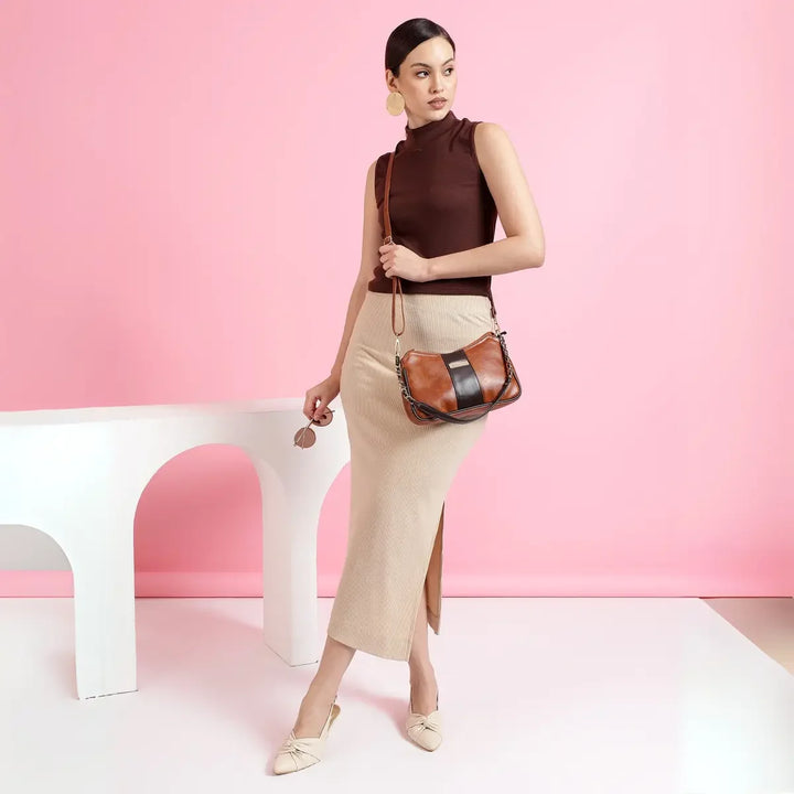 Timeless-Glam-Evening-Bag-Tan-Stylish-Front-View