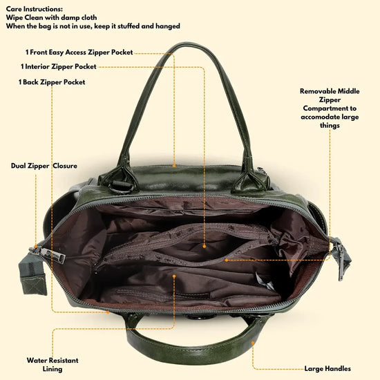 versatile-olive-green-3-in-1-vegan-bag