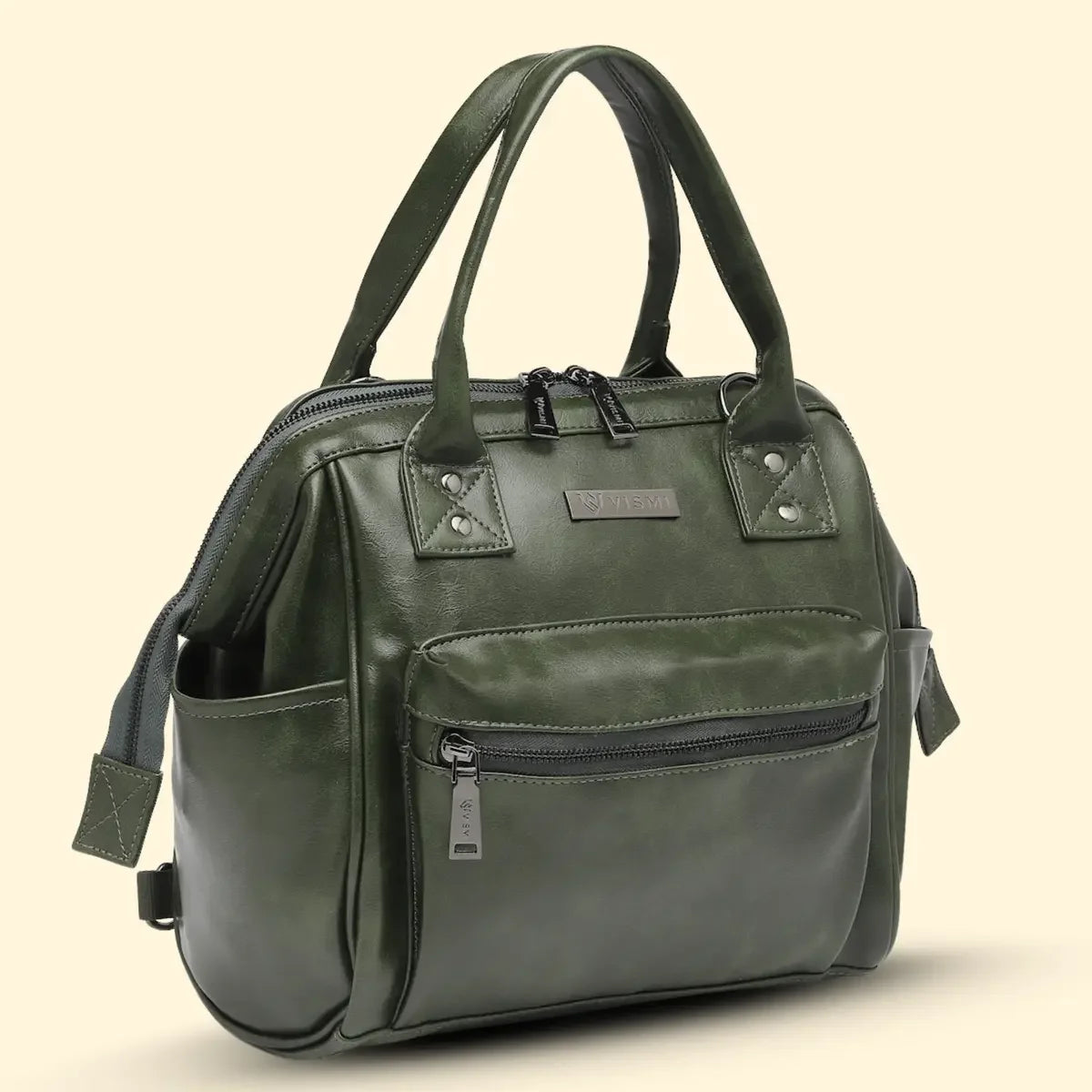 versatile-olive-green-3-in-1-vegan-bag