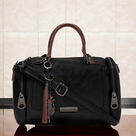 Timeless Mystique Satchel Handbag Black Elegant Design for Women