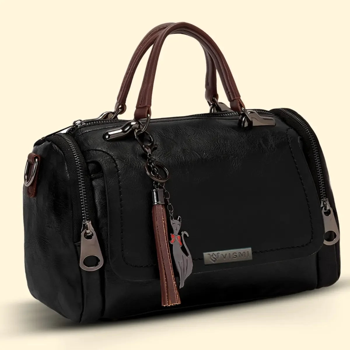 Timeless Mystique Satchel Handbag Black Casual and Chic Look
