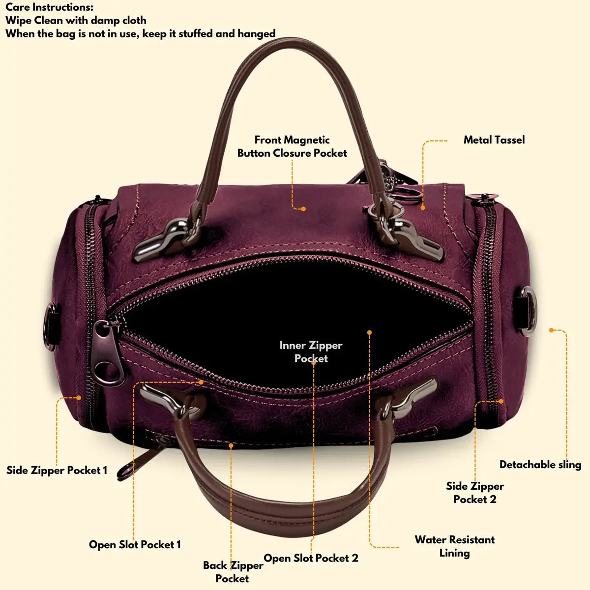 Timeless-Mystique-Satchel-Handbag-Wine-Interior