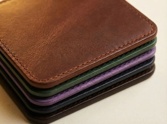 PU Vegan Leather Customized Tea Coaster Set Square – Set of 4