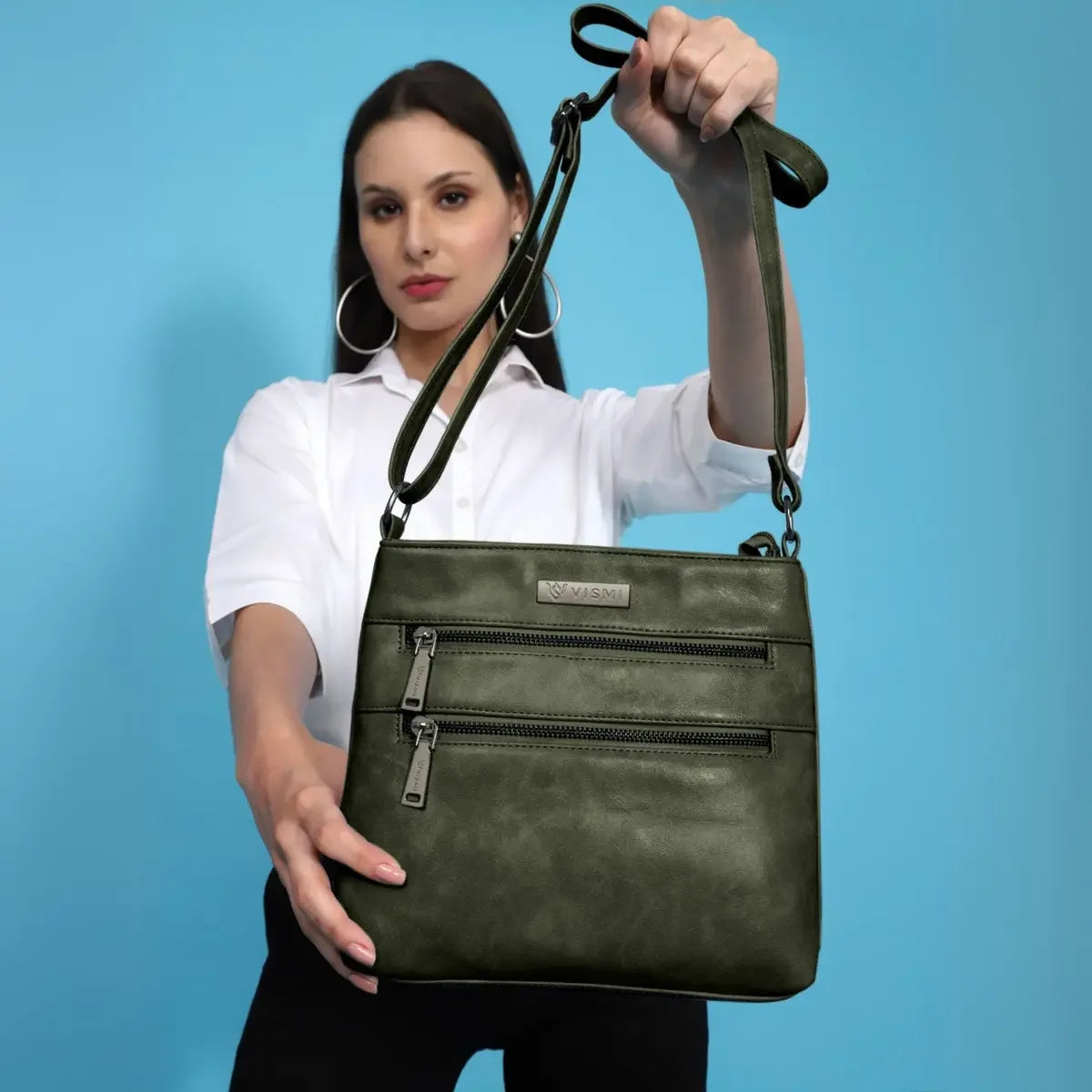 Timeless Versa Women's Sling Bag - Olive Green