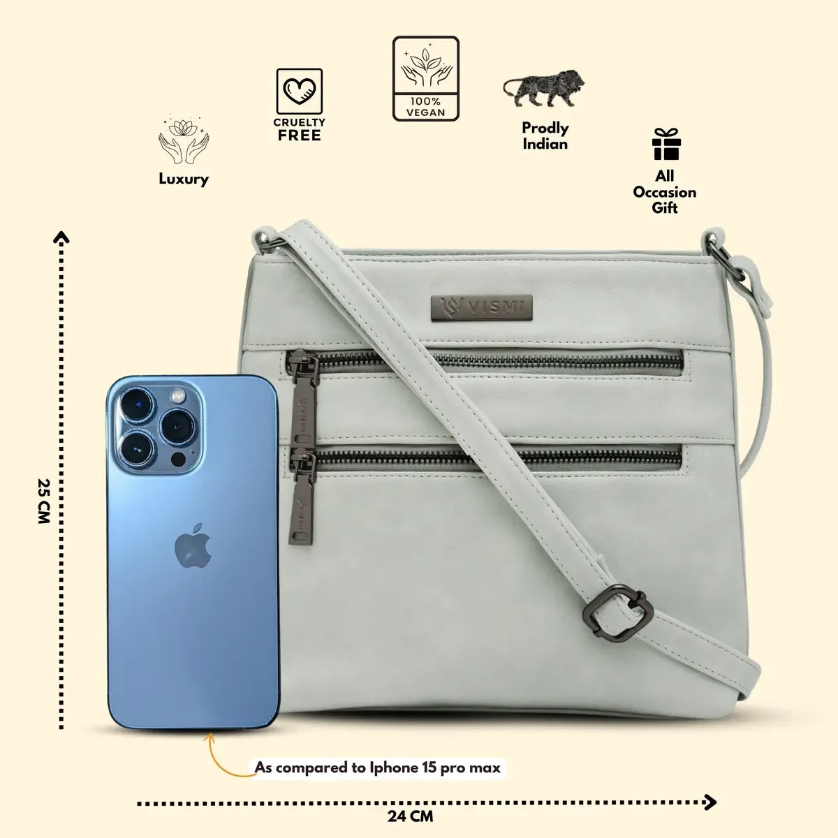 Timeless Versa Women's Sling Bag - Grey