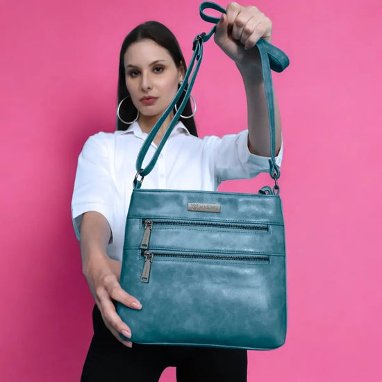 timeless-versa-women-sling-bag-teal-blue-side-view