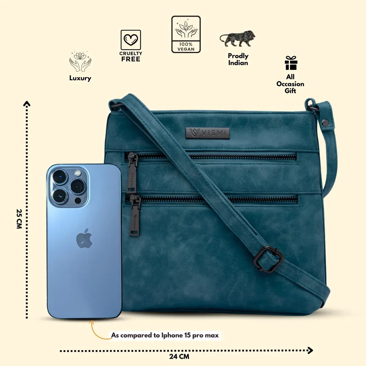 timeless-versa-women-sling-bag-teal-blue-with-strap